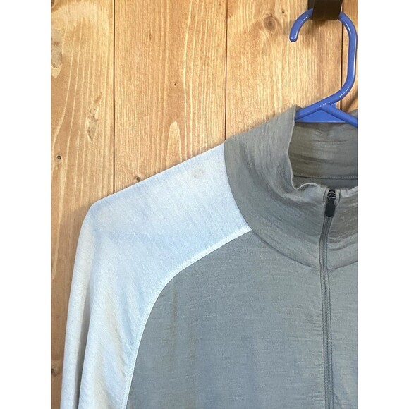 Norrøna Femund PureUll 180 Wool Zip Neck Top M Winter Twig Baselayer Flaws - Picture 13 of 16